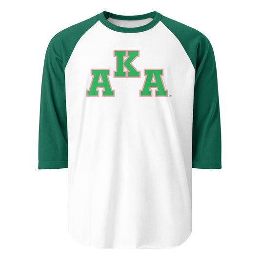 AKA Symbol Raglan 3/4 Sleeve Shirt