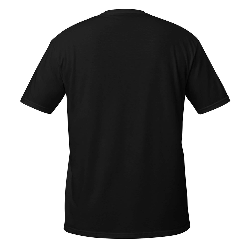 Back view of Zeta Reasons T-Shirt in black, perfect for sorority and fraternity gear with comfy ring-spun cotton.