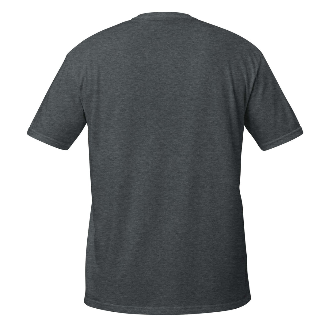 Back view of AKA Reasons T-Shirt in dark heather, perfect for sorority and fraternity Greek gear enthusiasts.