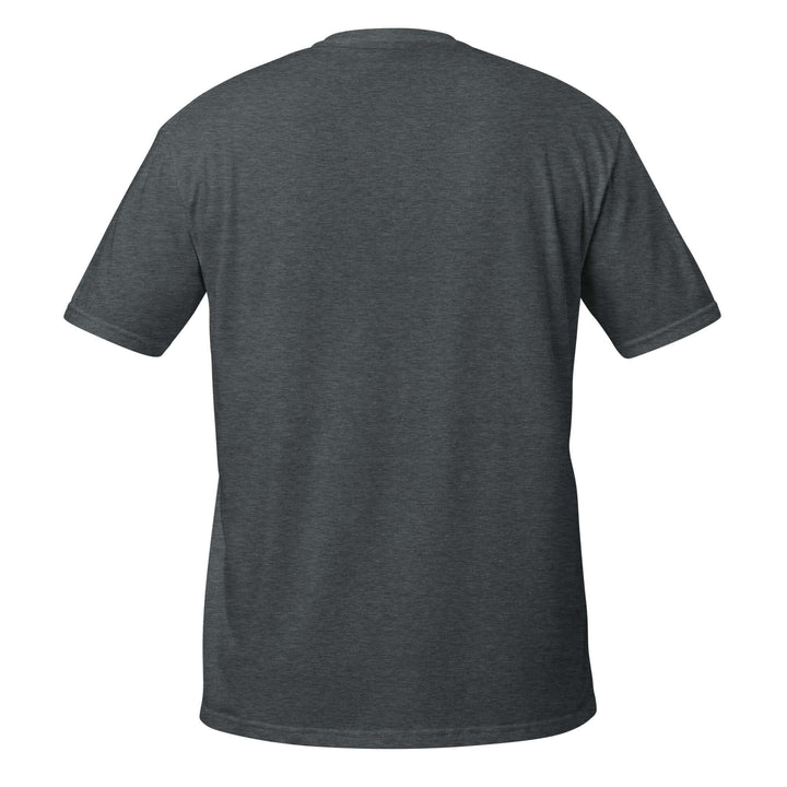 Back view of AKA Reasons T-Shirt in dark heather, perfect for sorority and fraternity Greek gear enthusiasts.