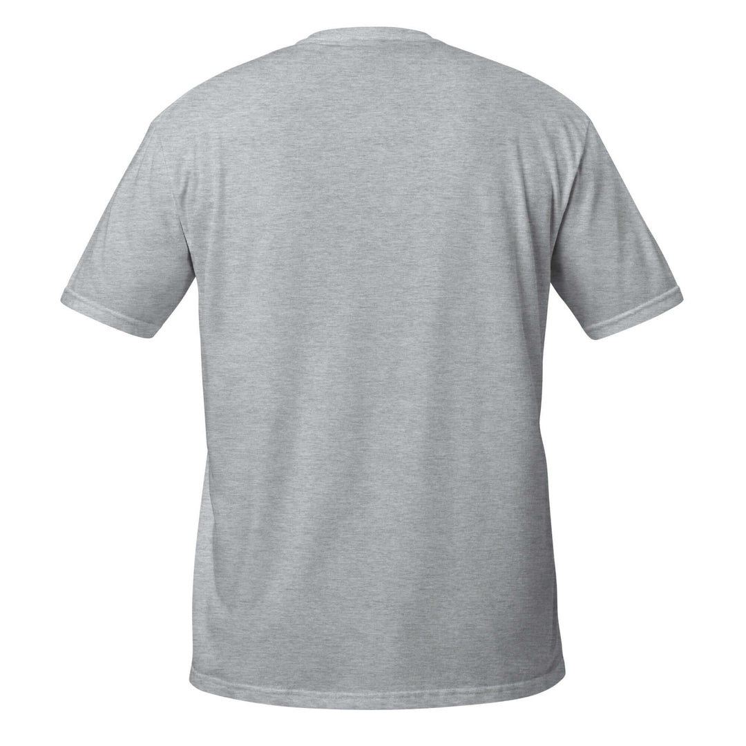 Back view of the AKA Reasons T-Shirt in Sport Grey, made of soft ring-spun cotton, perfect for sorority and fraternity gear.