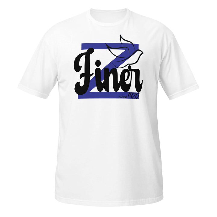 Zeta Finer T-Shirt design featuring bold lettering and Greek symbols, perfect for sorority and fraternity paraphernalia.