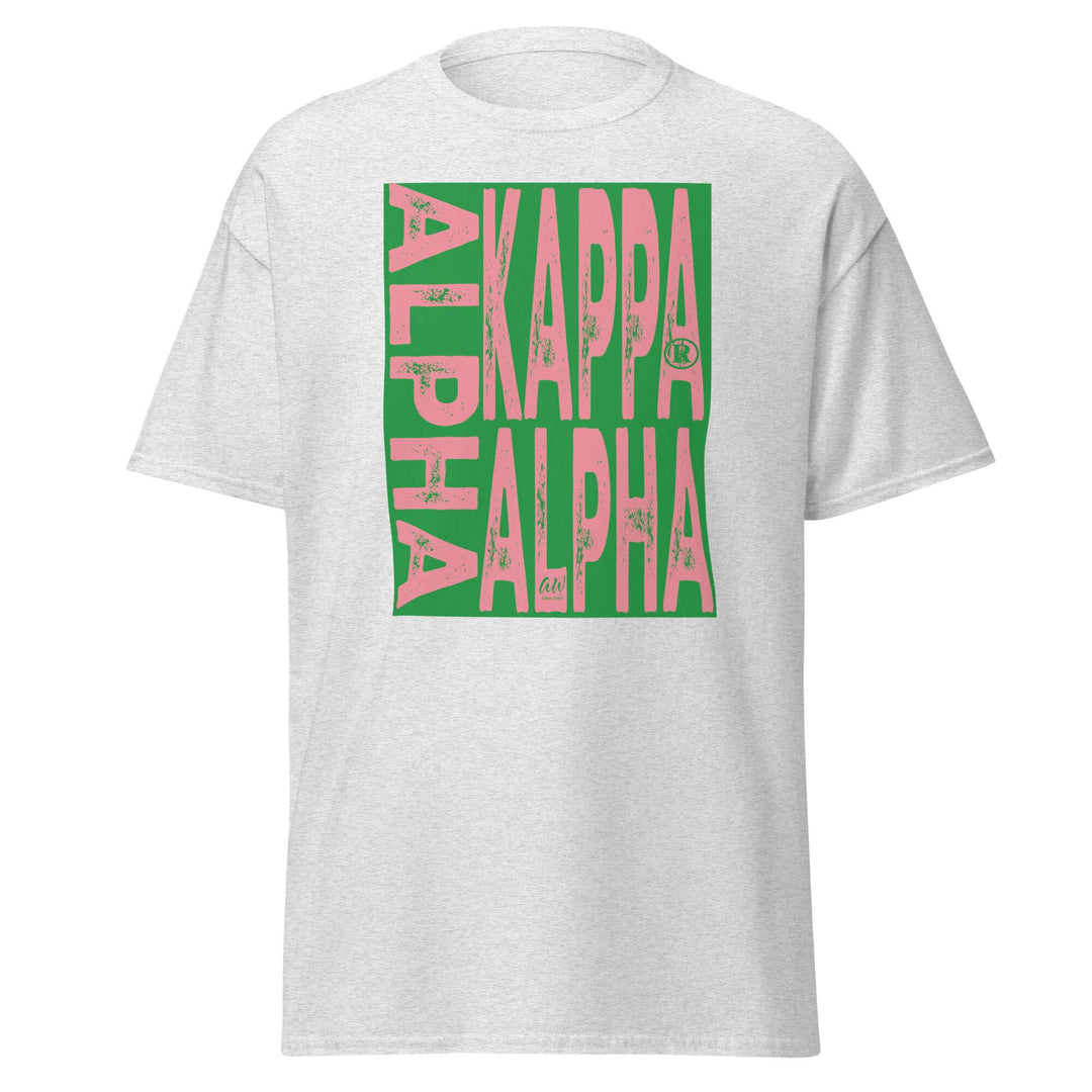 Alpha Kappa Alpha Sorority T-Shirt in Sport Grey, featuring bold logo design, perfect Greek gear for sorority members.