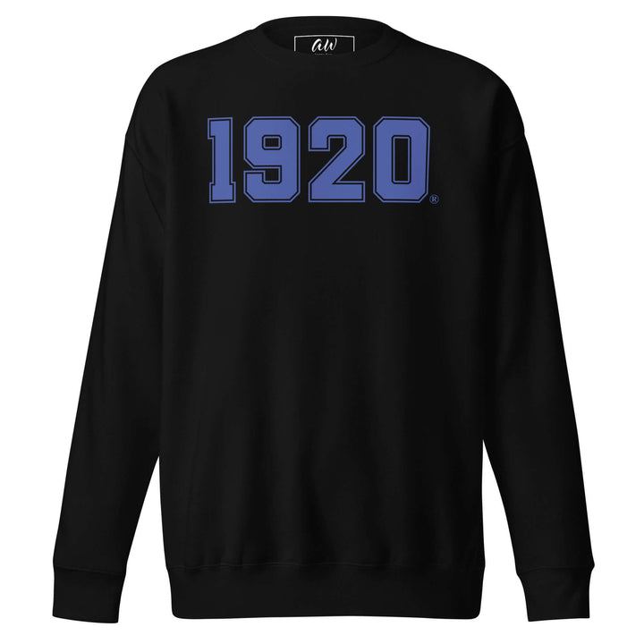 Zeta Phi Beta 1920 Classic Sweatshirt in black, ideal for sorority and fraternity Greek gear lovers. Stylish and comfortable for everyday wear.