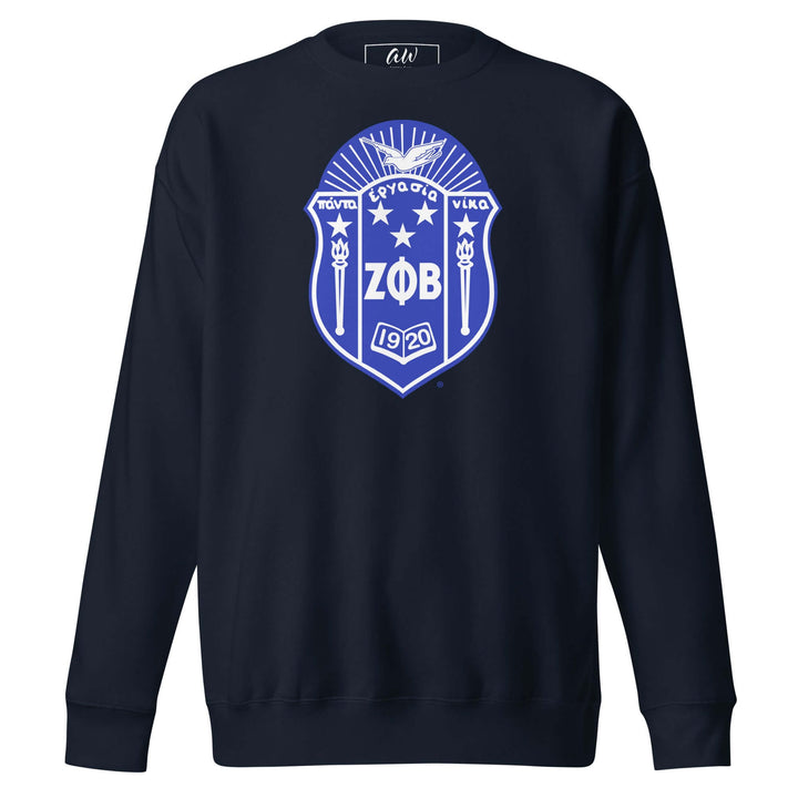 Zeta Phi Beta Classic Crest sweatshirt, comfy sorority gear perfect for everyday wear and contemporary style.