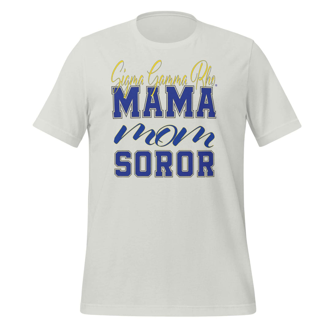 SGRho MAMA T-Shirt in soft cotton, perfect Greek gear for sorority pride and everyday comfort.