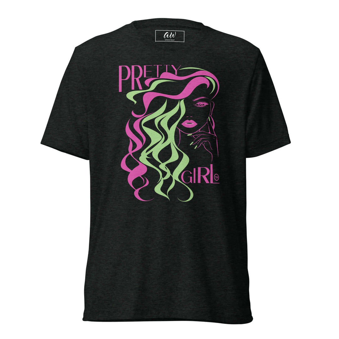 Stylish AKA Pretty Girl T-Shirt featuring a vibrant design, perfect for sorority and fraternity events and Greek gear enthusiasts.