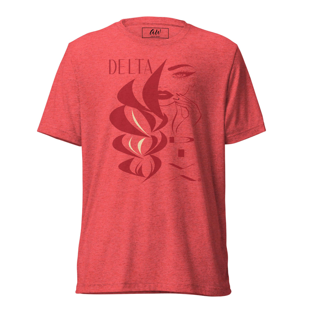 Delta Diva T-Shirt in vintage red, perfect for sorority and fraternity paraphernalia and Greek gear.