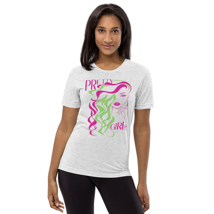 AKA Pretty Girl T-Shirt featuring vibrant graphic design, perfect for sorority and fraternity Greek gear enthusiasts.
