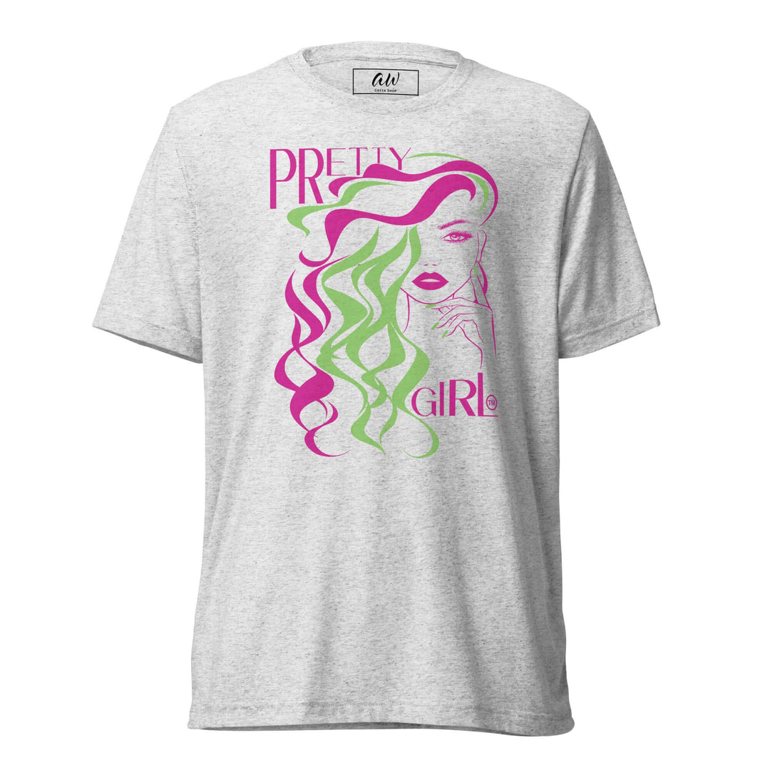 AKA Pretty Girl T-Shirt showcasing vibrant design, perfect sorority and fraternity greek gear for a stylish look.