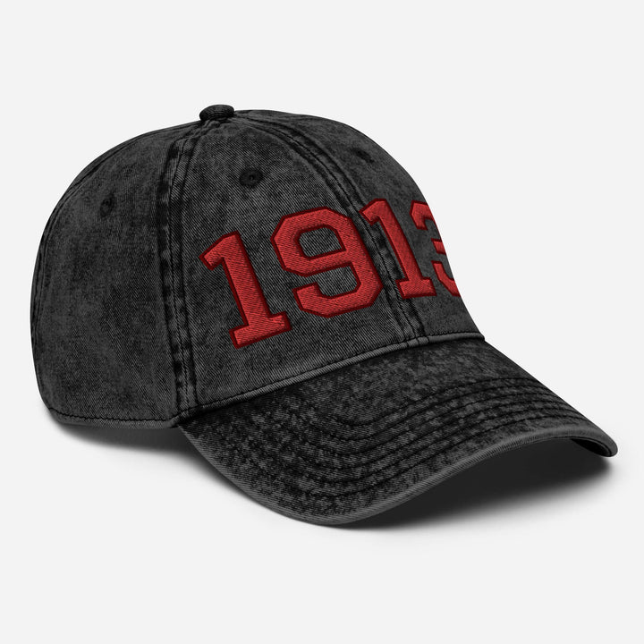 Delta Sigma Theta vintage cotton twill cap with embroidered '1913', perfect sorority paraphernalia and Greek gear.