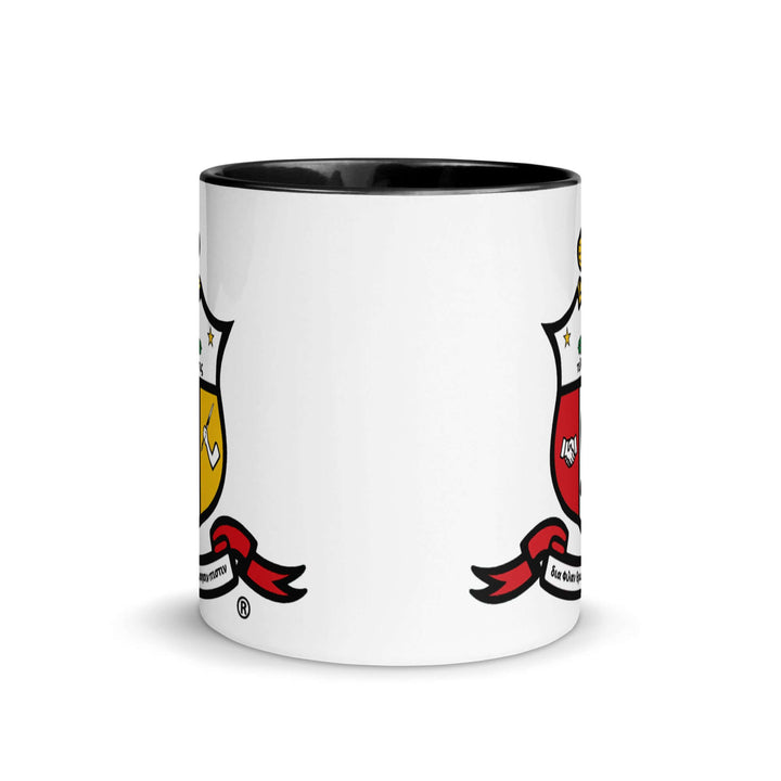 Kappa Alpha Psi Coat of Arms mug featuring vibrant colors and unique design, perfect for sorority and fraternity paraphernalia.