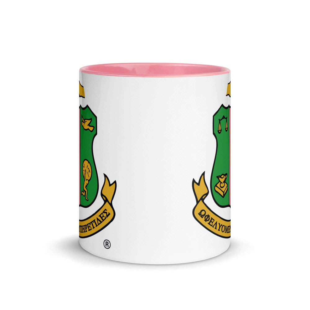 AKA Crest Mug featuring vibrant design and colored interior, perfect for sorority and fraternity paraphernalia collections.
