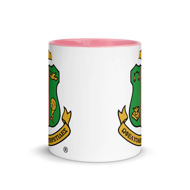 AKA Crest Mug featuring vibrant design and colored interior, perfect for sorority and fraternity paraphernalia collections.