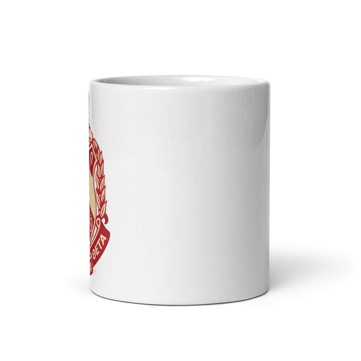 Delta Sigma Theta Crest Mug for sorority coffee and tea, perfect Greek gear for fraternity paraphernalia lovers.