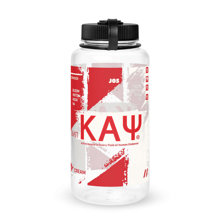 Kappa Alpha Psi large water bottle, 32 oz, BPA-free, perfect for everyday use and workouts, featuring sorority and fraternity design.