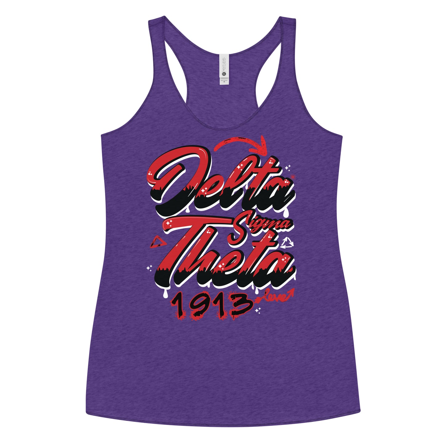 Delta Sigma Theta Graffiti Level Up Women's Racerback Tank